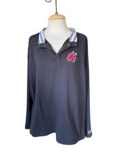 CHAMPION Washington State Cougars Sweatshirt 1/4 Zip Pullover Black Men's XL - $16.83