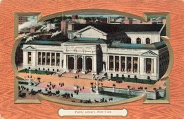 Public Library Building Postcard Ny New York City Embossed Hagerstown Pa C46 - £7.17 GBP