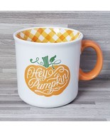 Hey Pumpkin White Orange 16 oz. Stoneware Coffee Mug Cup - $16.17