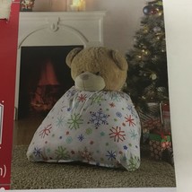 Holiday Time Giant White 36&quot; Gift Bag Snow Big Large Sack Christmas Plush Bear - £7.95 GBP