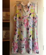 NWT Ladies TOMMY BAHAMA Pink Navy Lime Sleeveless Golf Tennis Dress S M ... - $59.99