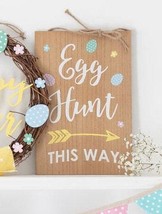 Easter Egg Hunt This Way Sign, Easter Sign, Egg Hunt Sign, Easter Celebr... - $11.99