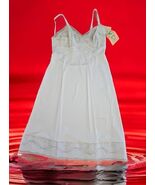 Vintage 1980s Adonna White Floral Lace Full Slip Womens Size 36 - €32,88 EUR