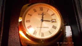Stauer Timemaster Piezo Men&#39;s Watch. Brown Leather Band.Brand New In Box - £55.04 GBP