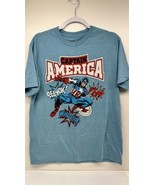 Marvel Captain America Shirt Size L Mens Shield Logo Comics Super Heroes... - £11.63 GBP