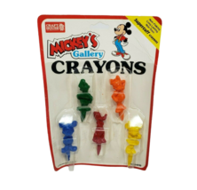 Vintage Craft House Disney Mickey Mouse Gallery Color Crayons New Sealed Package - £18.78 GBP