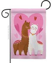 Llama Love Garden Flag Valentine 13 X18.5 Double-Sided House Banner - £16.06 GBP