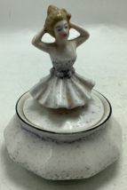 Antique Art Deco Lady/Flapper porcelain powder jar Bavaria vintage 1920s... - $56.09