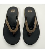 Reef Fanning Men’s Sz 13 Flip Flop Sandals Brown &amp; Black W/ Bottle Opener - $47.52 CAD