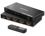 Hdmi 2.1 Switch 8K 60Hz, Hdmi Switcher 3 In 1 Out With Ir Remote, 3 Port... - £73.77 GBP