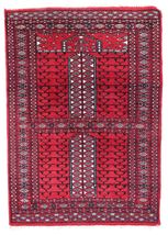 Handmade vintage Pakistani Lahore prayer rug 2&#39; x 2.8&#39; (64cm x 88cm) 1970s - £499.50 GBP