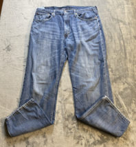 Levi&#39;s 514 Jeans Mens Size 36x31 Blue Denim Medium Wash Straight Leg Mid... - £13.07 GBP