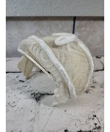 Vintage 1950s Gene Doris Fascinator Hat Womens Fashion Cap White Winter ... - $29.69