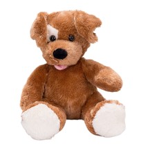 Build A Bear Puppy Dog Plush 14&quot; Brown White Eye Floppy Ears BABW Stuffe... - $15.70