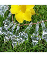 50/100Pcs Clear Faceted Acrylic Beads Prism Pointed Pendant Chandelier 1... - £6.42 GBP+