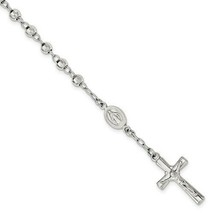 Sterling Silver Polished Rosary Bracelet - $112.16 CAD