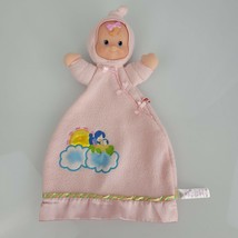 Fisher Price Flutterbye Dream Baby Lovey Security Blanket Doll Face Pink Bird - $14.35
