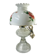 VINTAGE GONE WITH THE WIND MILK GLASS LAMP (CAN BE USE AS ELECTRIC OR OI... - $85.23 CAD
