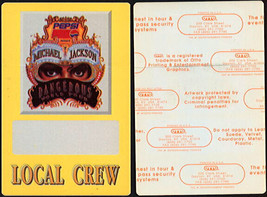 Michael Jackson OTTO Cloth Backstage Local Crew Pass from the 1992 Dange... - £6.13 GBP