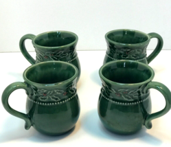 Hampton Forge Christmas Berries Coffee Tea Hot Beverage Mugs Raised Holl... - $19.79