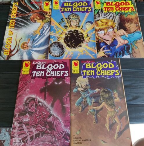 Elfquest Blood Of Ten Chiefs Lot Of 5 #8, #11-#13, #17 Books Warp Graphics Comic - $12.99