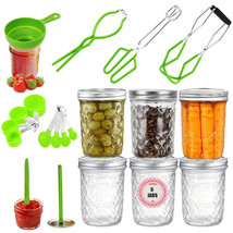 16oz Wide Mouth Glass Mason Jars 6pack Canning Jars With Tools, Canning Supplies - £81.00 GBP