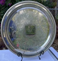 International Silver Company Tray Floral Round 15&quot; PVKC Dog Show Award 1978 - £11.90 GBP