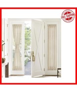 Decorative 30&quot; W x 72&quot; L Soft Beige Sheer Curtain - Ideal for Entryway &amp;... - $41.30 CAD