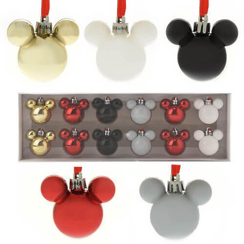 Primary image for Disney Christmas Mickey Baubles (Set of 12) - Set A