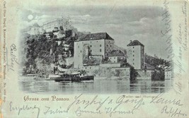 Passau &#39;Bavaria&#39; Germany-Nieder et Oberhaus ~1898 Pstmk Otto Hayd Photo Postc... - £11.22 GBP