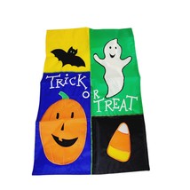 Jetmax Halloween Nylon Garden Flag 12 x 18 Embroidered Trick or Treat Pumpkin - $14.83