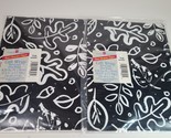 American Greetings Wrapping Paper Gift Wrap 2 Sheets Black &amp; White LEAVE... - $14.80