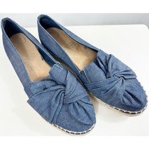 Boundless Dr. Scholl&#39;s Womens Denim Espadrille Shoes Slip On Knot Design 9.5 - £24.90 GBP