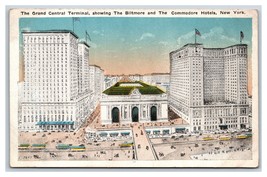 Grand Central Terminal Biltmore Hotel Commodore New York NY UNP WB Postcard M19 - £3.59 GBP