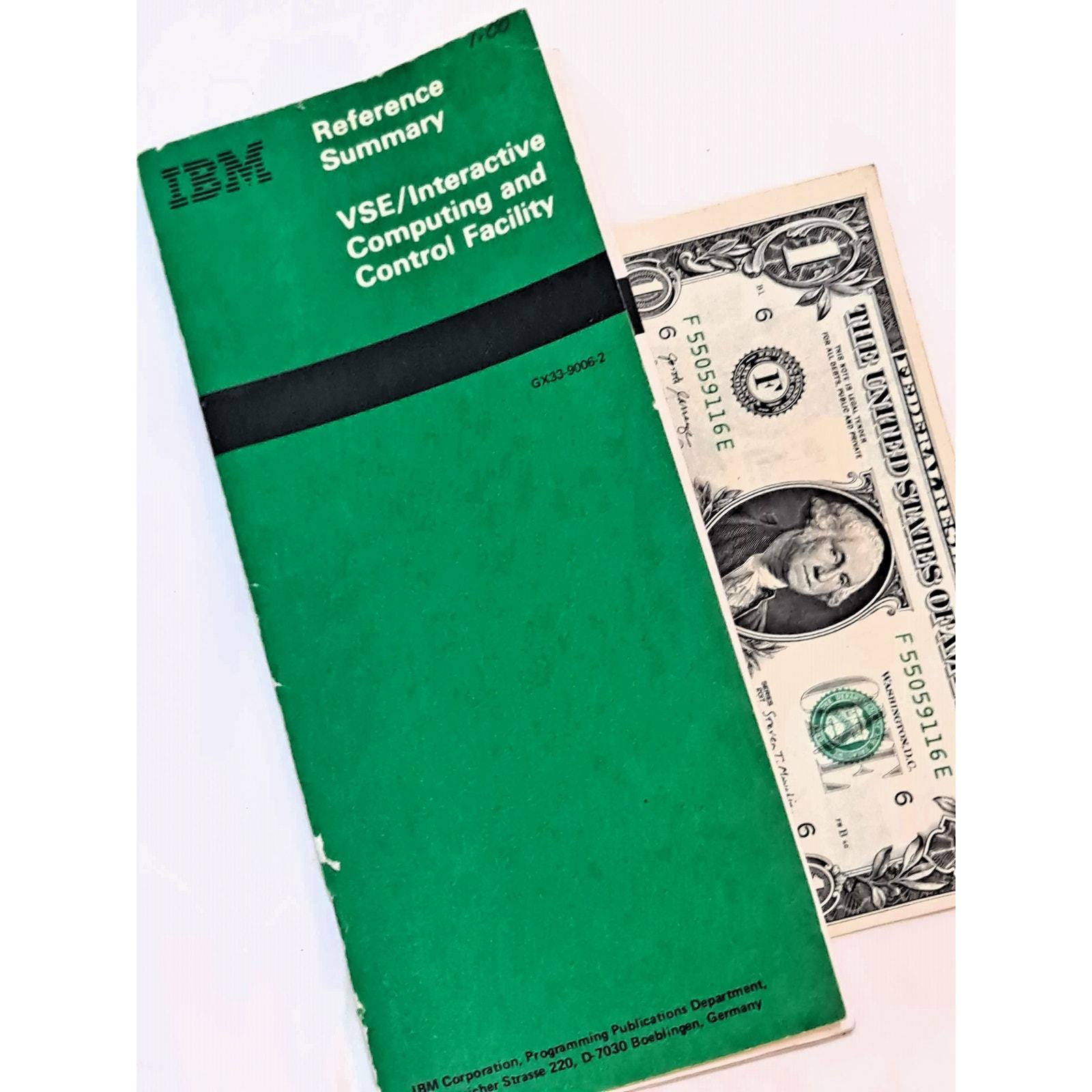 VSE/Interactive Computing &amp; Control Facility  (IMB Ref. Summary GX33-900... - $22.77