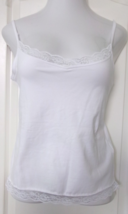 Charter Club intimates white tank top/camisole with lace trim Size Medium - $12.82