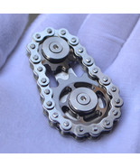 Hot Sale Bicycle Chain Gear Fidget Spinner Grey Metal Plating Sprockets - £23.53 GBP