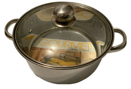 Stainless Steel 5 Qt dutch oven with glass Lid - £15.97 GBP