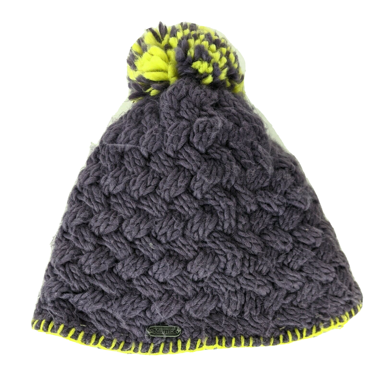 Marmot Womens Beanie Sherpa Lined Lavender Green with Pom - $23.86