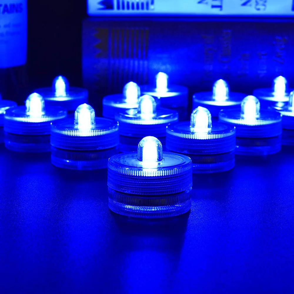 12pcs/lots LED Underwater Lamp Mini Candle Lamp Tealight Battery Operated for We - £141.04 GBP