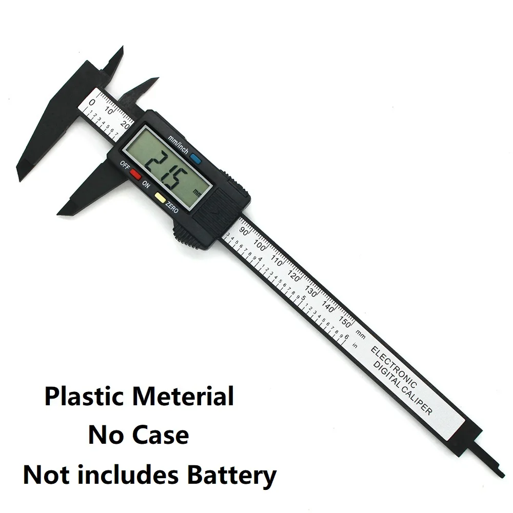 ALLSOME 0-150mm Vernier Caliper Plastic LCD Digital Caliper Measuring Tool - $210.80