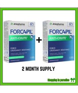 2 X Arkopharma Forcapil Anti-Hair Loss 30+30=60 capsules. France. Exp 04... - $49.38