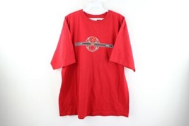 Vtg Adidas Mens Large Faded Soccer Spell Out Center Logo Double Sided T-Shirt - £31.10 GBP