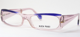 ALEK PAUL AP2041 163 Transparent Lilas / Bleu Main Fabriqué Lunettes 55-16-135mm - $197.49