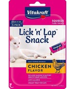 Vitakraft Lick N Lap Snack Chicken Cat Treat - 5 count - $9.12