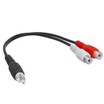 Cmple - One RCA Mono Male to Two RCA Stereo Female Y-Cable, RCA Plug to 2 x RCA  - $13.29