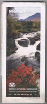 AAA Road Map New York 1990 Ausable River &amp; Adirondack Mountains - £6.22 GBP