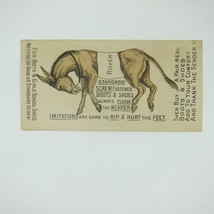 Victorian Trade Card Standard Screw Fastened Shoes JH &amp; GM Walker Worcester MA - £7.83 GBP