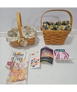 Lot of 2 LONGABERGER Basket Horizon Of Hope  &#39;97 &amp; &#39;99 Liners Charm Pape... - $557.80 MXN
