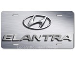 Hyundai Elantra Inspired Art on Gray FLAT Aluminum Novelty License Tag P... - £14.11 GBP